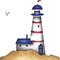 Single Lighthouse Wall Stencil | 1583 by Designer Stencils | Outdoor Stencils | Reusable Art Craft Stencils for Painting on Walls, Canvas, Wood | Reusable Plastic Paint Stencil for Home Makeover | Easy to Use & Clean Art Stencil